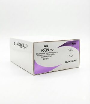 Sutura ác poliglicolico SGK 6/0 hr15